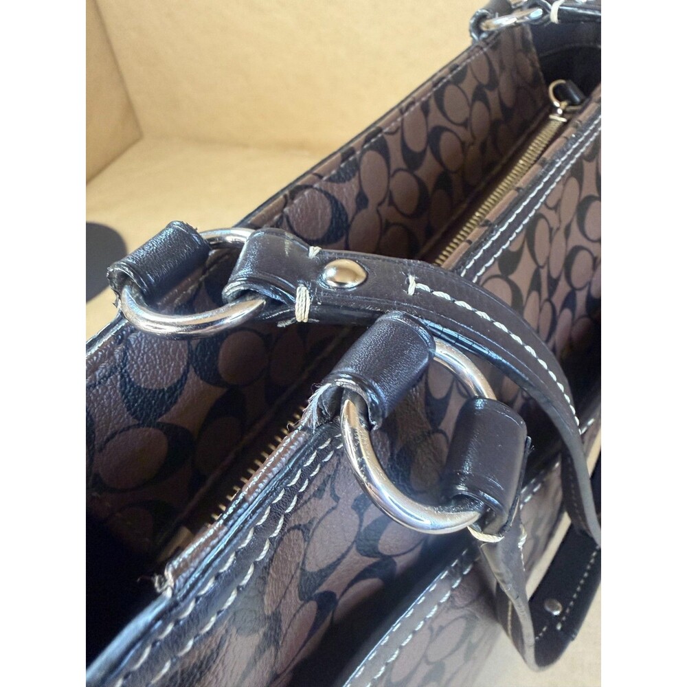 Coach F15137 Chelsea Heritage Stripe Signature C North South Tote AUTHENTICATED - Picture 15 of 16